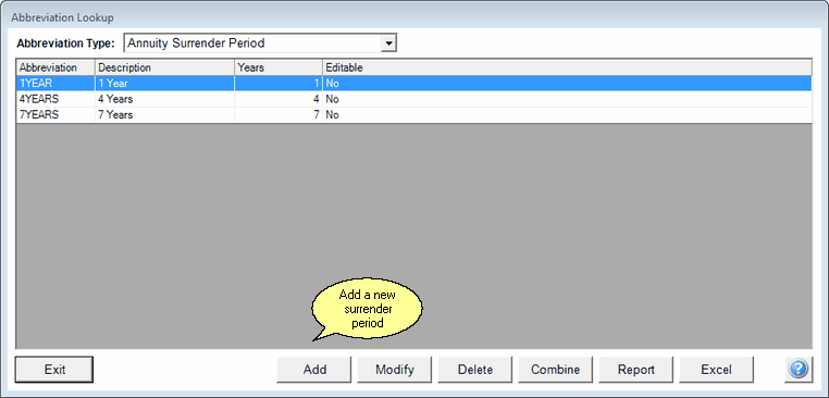 AbbreviationLookupAnnuitySurrenderPeriod