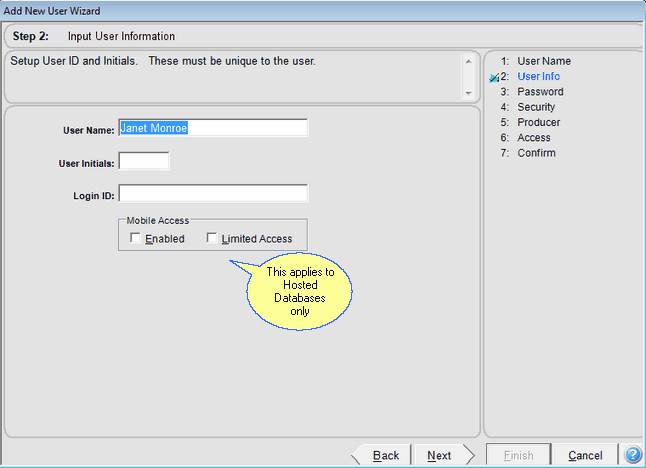 Basic User Login Information
