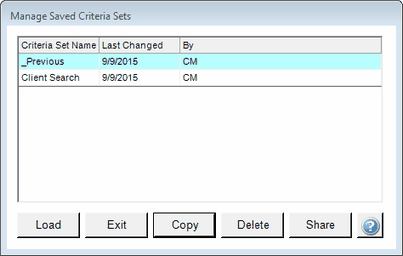 Manage Saved Queries