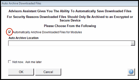 Check the box and choose a filder