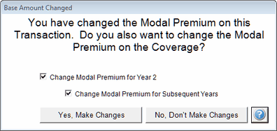 Change Coverage Premium In Policy Record