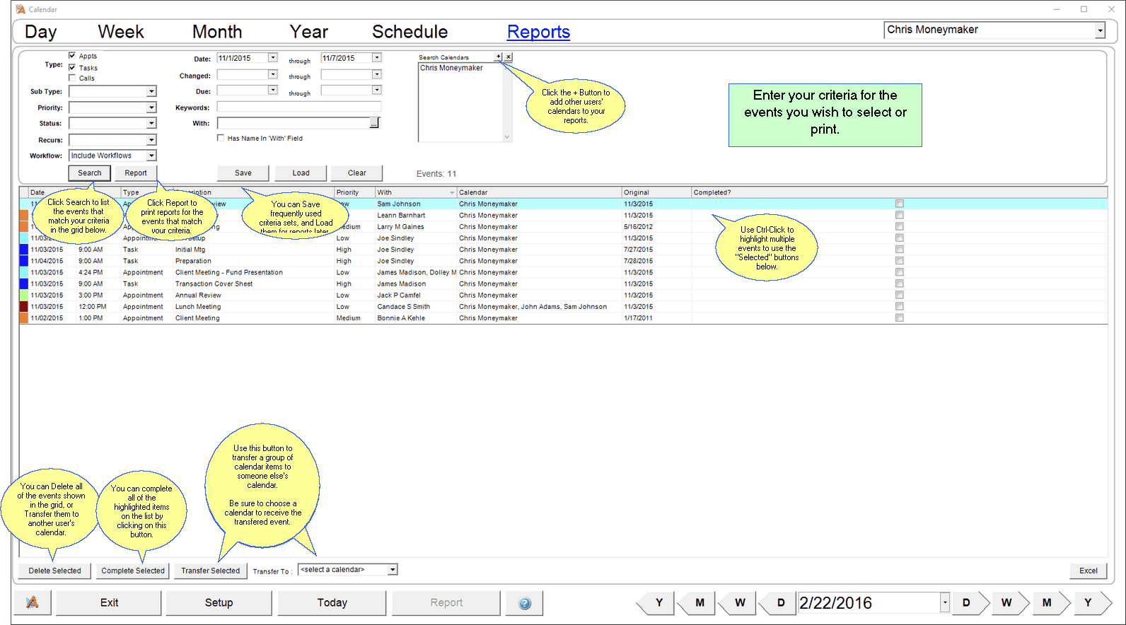 CalendarReportsScreenCallouts
