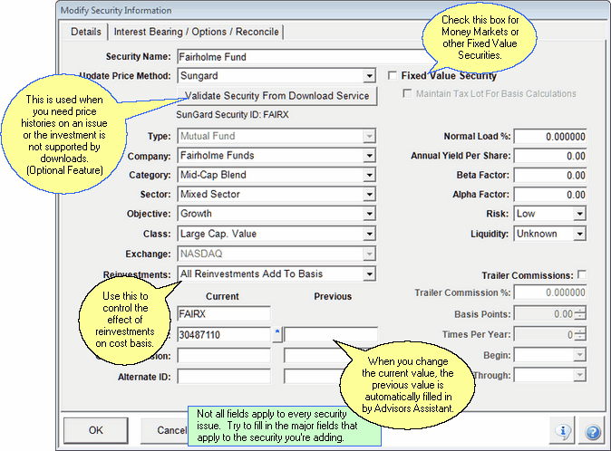 Modify Security Information