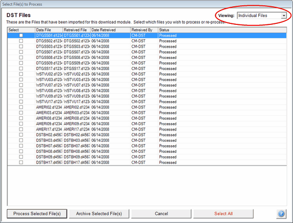 Viewing Individual Files