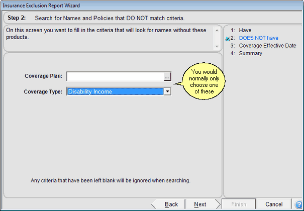 Step 2 Finds People Who Do Not Match Your Criteria