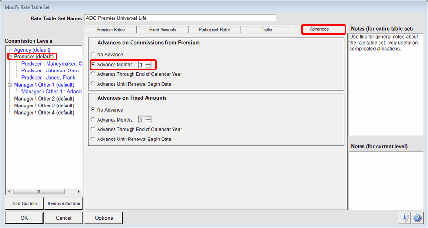 Advancing 3 Months at the Producer Level as a Default Advancing 3 Months at the Producer Level as a Default