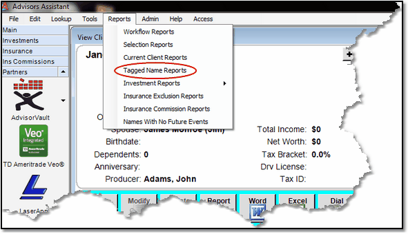 Tagging Names For Setting Up Vaults