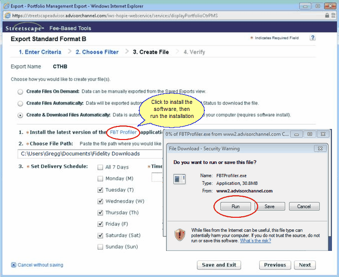 StreetScape10RunInstall