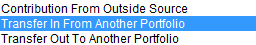 Transaction Types For Flows To or From An Outside Source