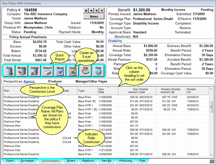 View Policy With Commissions